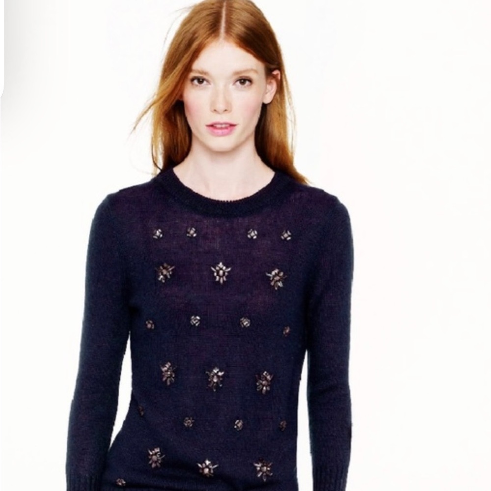 J. Crew Jeweled Sweater M